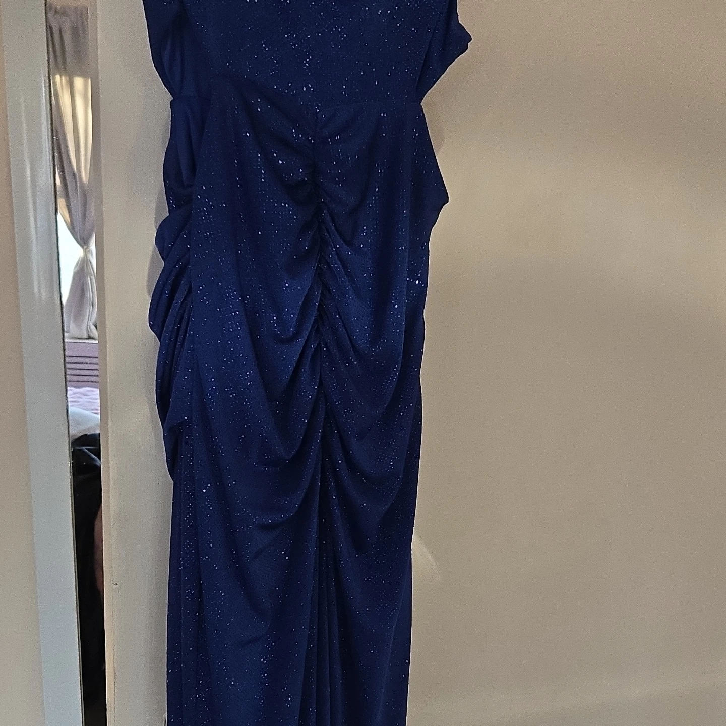 Windsor Royal Blue Sparkle Ruched Dress - photo 2