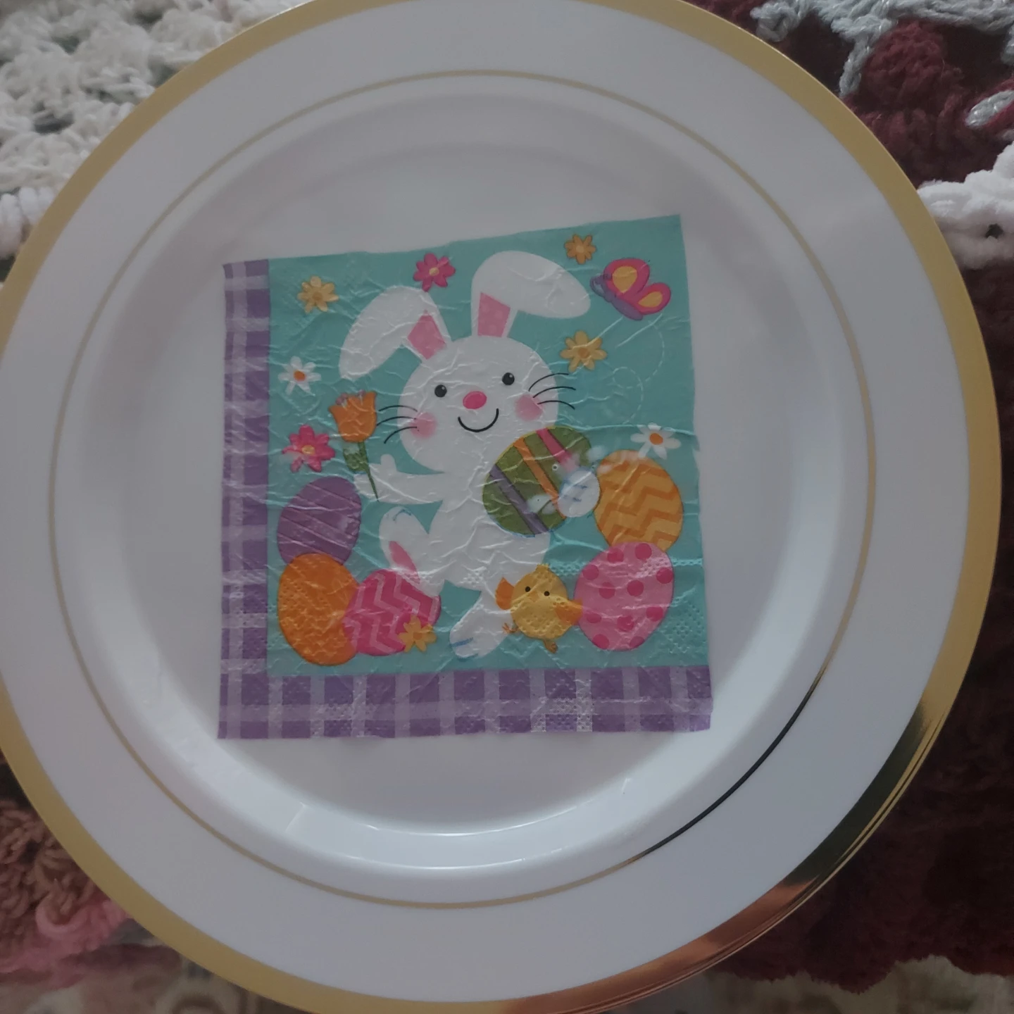 Easter Bunny and Flowers Napkins - photo 2