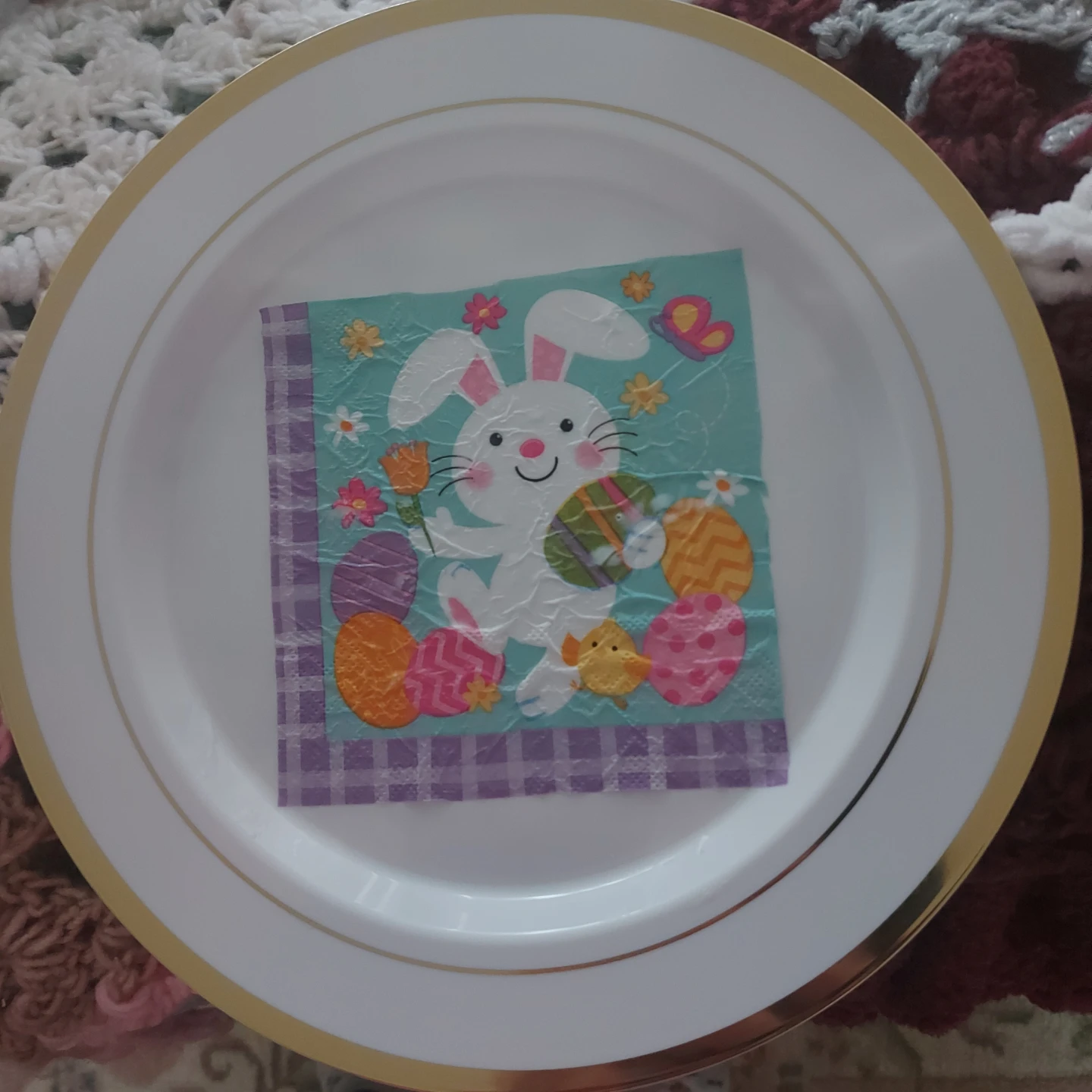 Easter Bunny and Flowers Napkins - photo 3