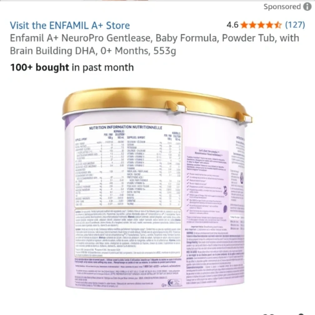 Enfamil A+ NeuroPro Gentlease Baby Formula Powder Tub 553g - photo 2