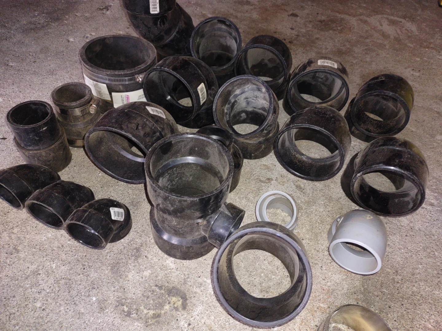 Assorted Black PVC Pipe Fittings - photo 4