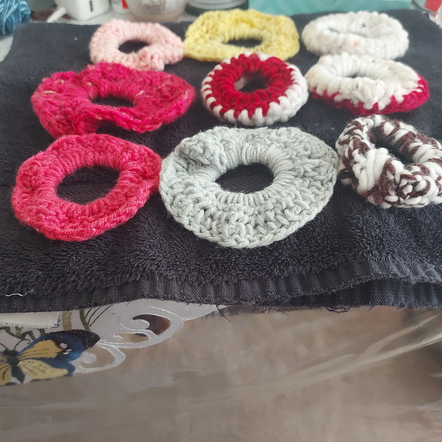 Handmade Crochet Scrunchies (Set of 9) - photo 2