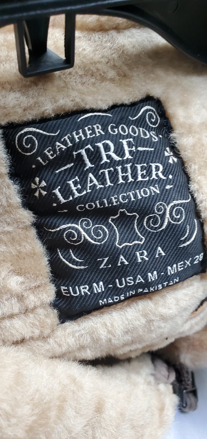 ZARA TRF Leather Collection Aviator Jacket - Size M