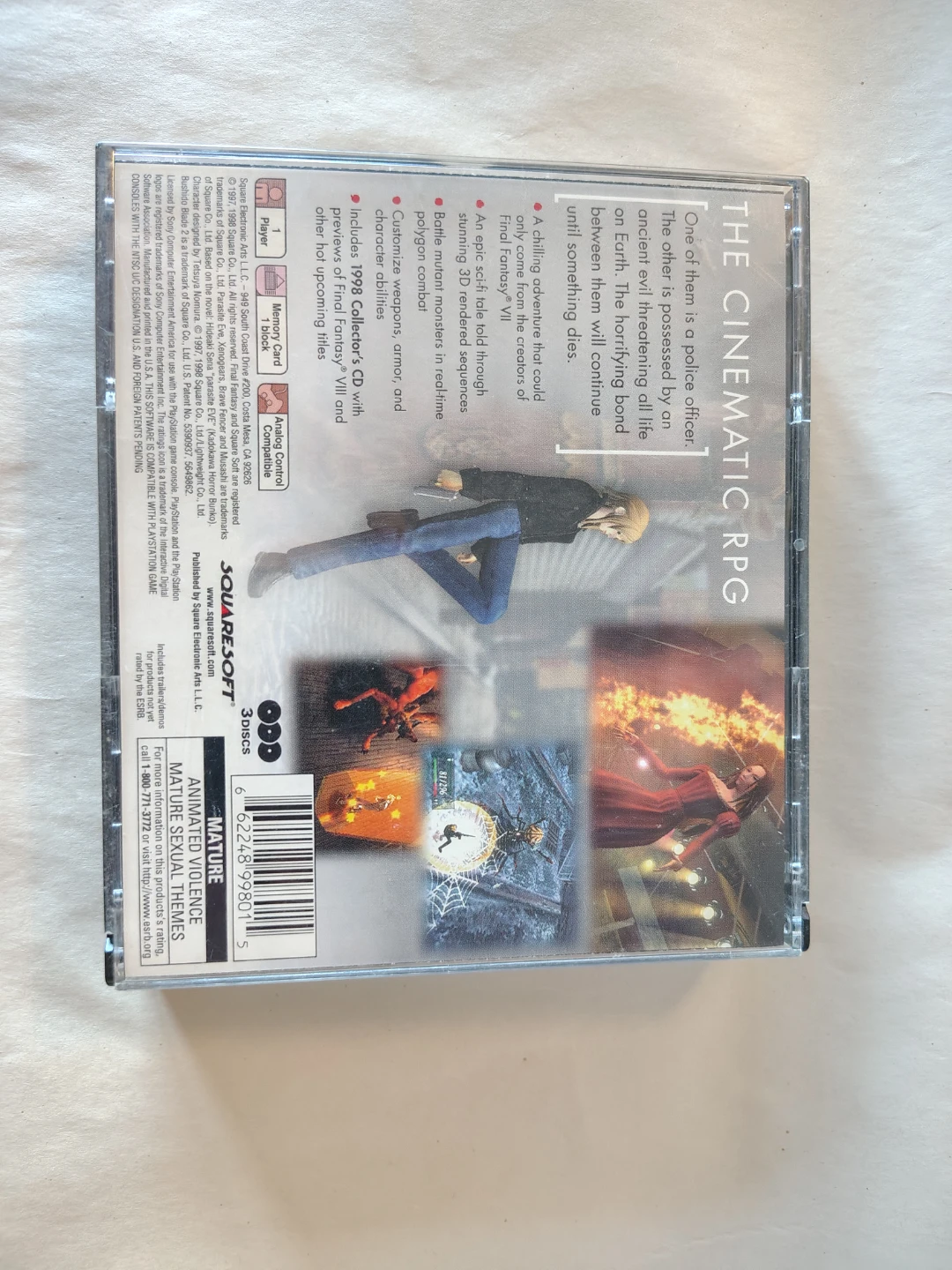 Parasite Eve PS1 CIB complete black label - photo 2