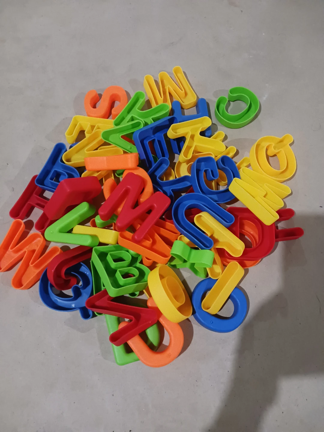 Assorted Plastic Alphabet Cookie Cutters