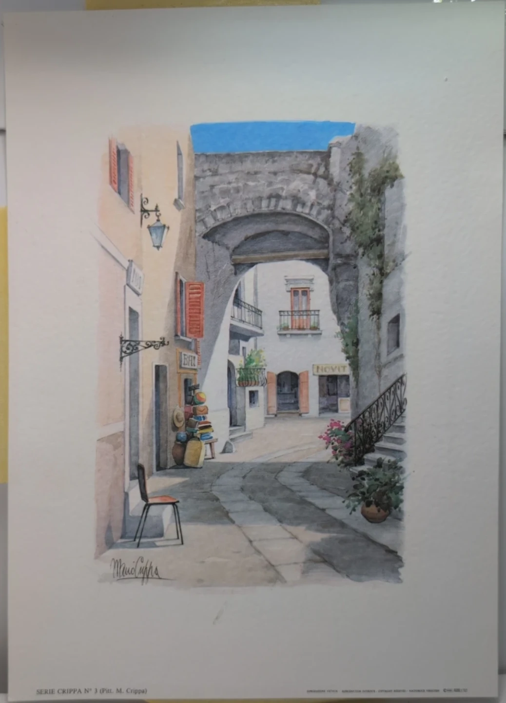 Mario Crippa Watercolour Print - Series Crippa N° 3