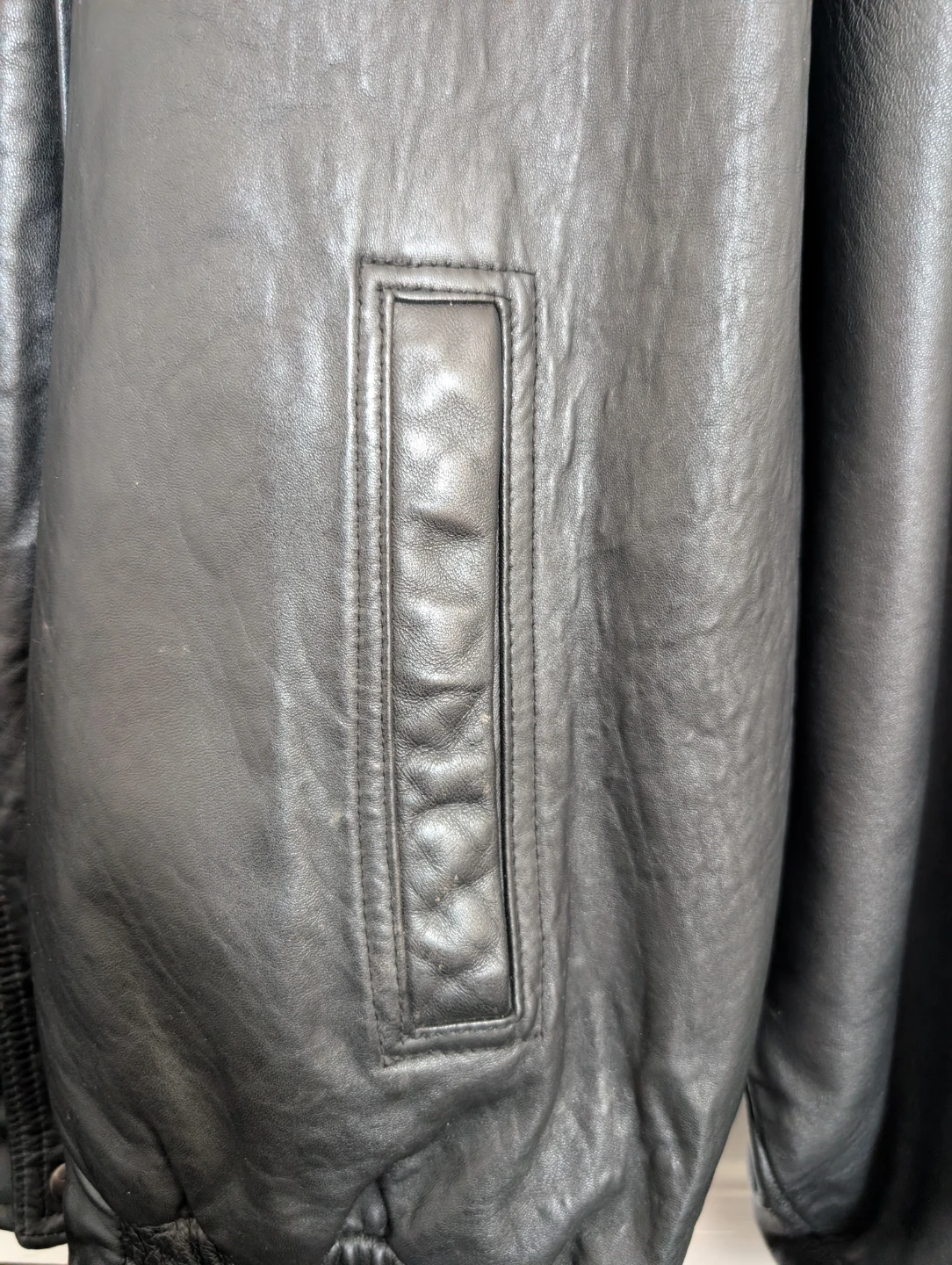 CASINO RAMA XXL Black Leather Bomber Jacket Doldan Fashion - photo 4
