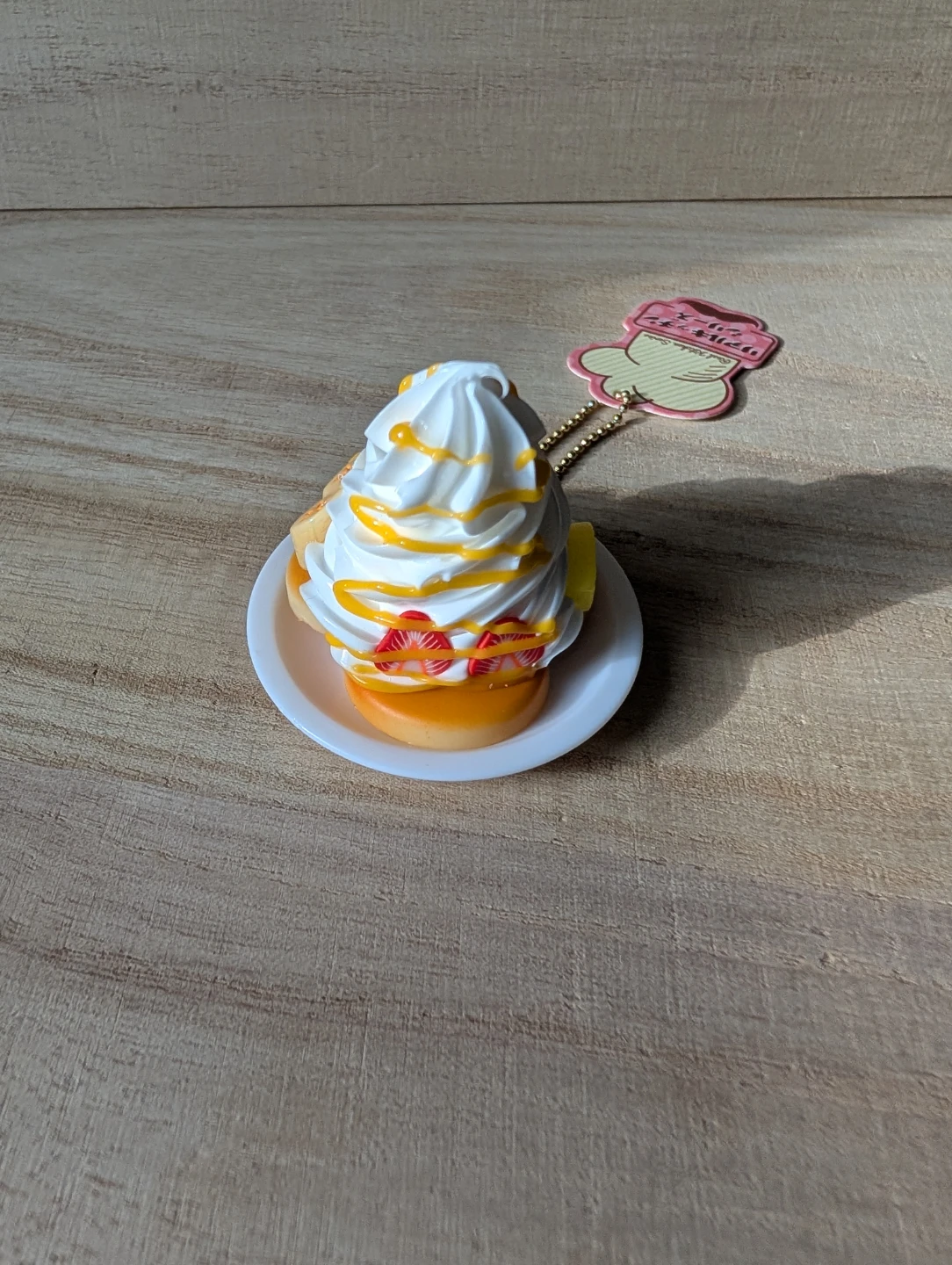 Miniature food item, waffle with whipped cream, new with tag - photo 4