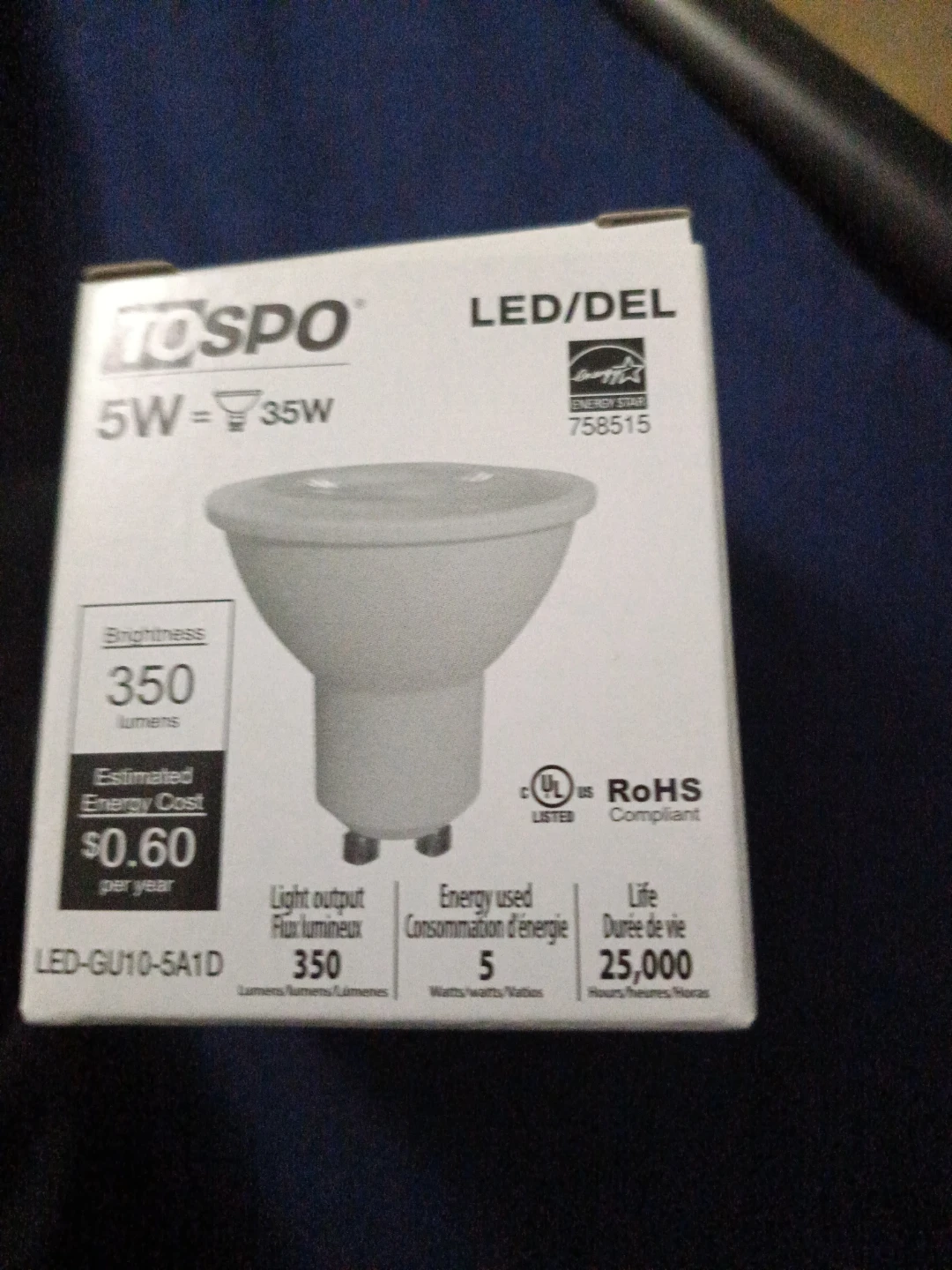 Tospo LED GU10 Light Bulb