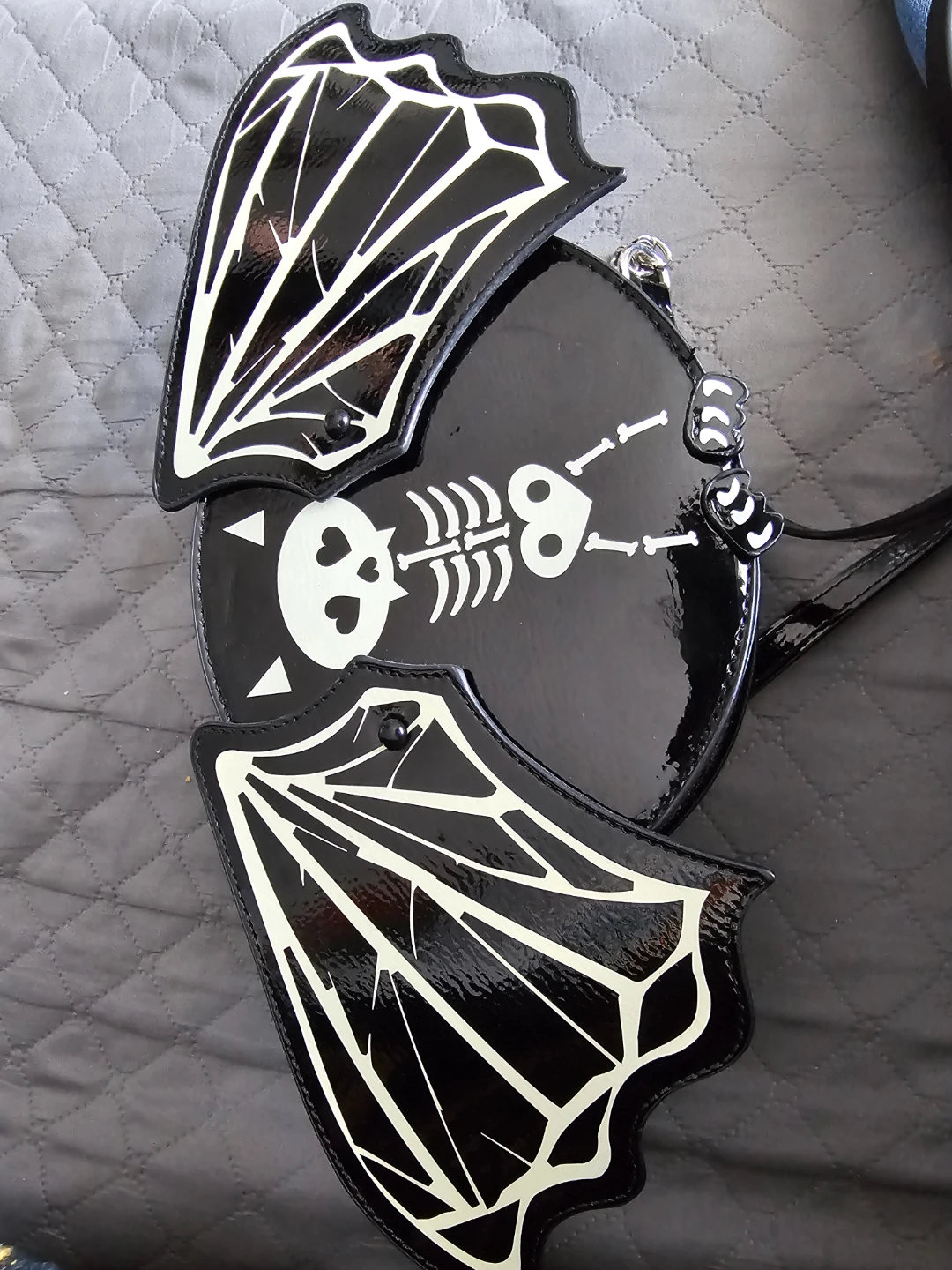 Betsey Johnson Bat Skeleton Shoulder Bag
