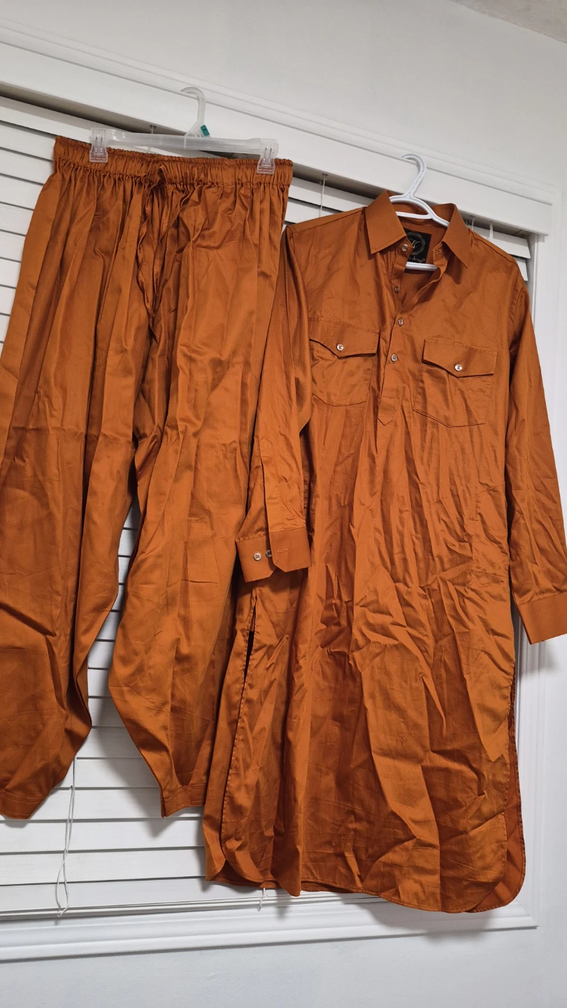 Orange Kurta Pajama Set