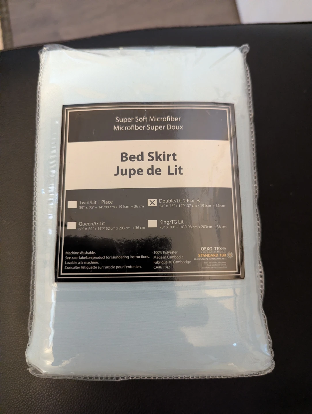 Super Soft Microfiber Bed Skirt - Light Blue