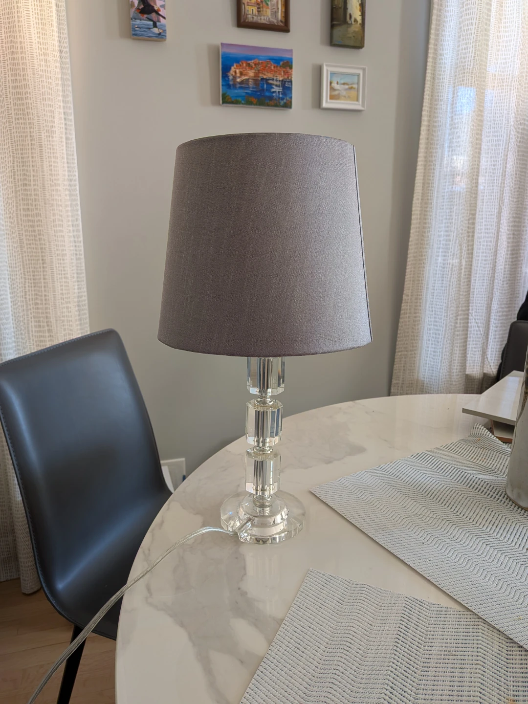 NEW Silver Table Lamp!