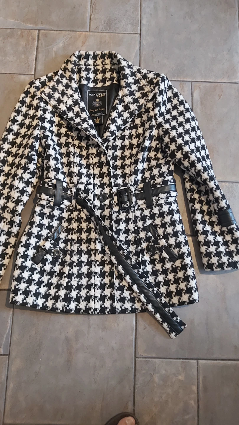Point Zero Houndstooth Belted Coat - photo 2