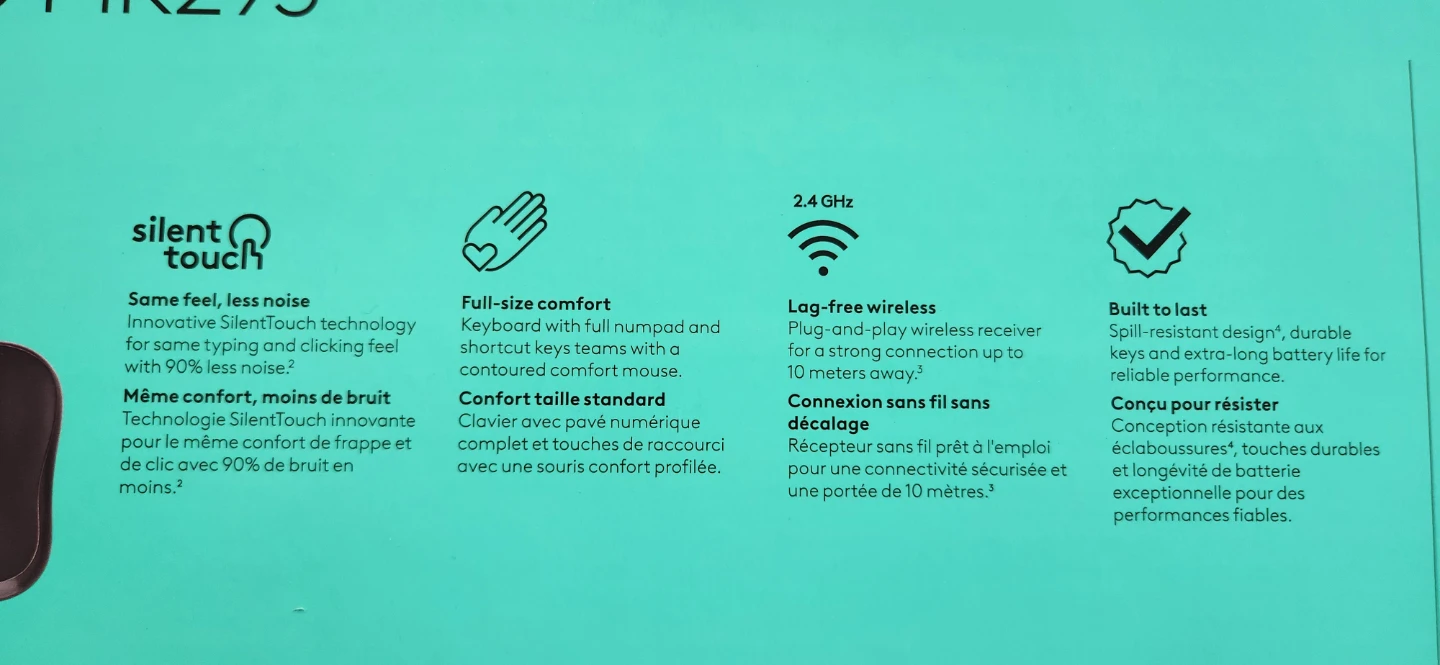 Logitech MK295 Silent Wireless Combo Keyboard and Mouse - photo 2