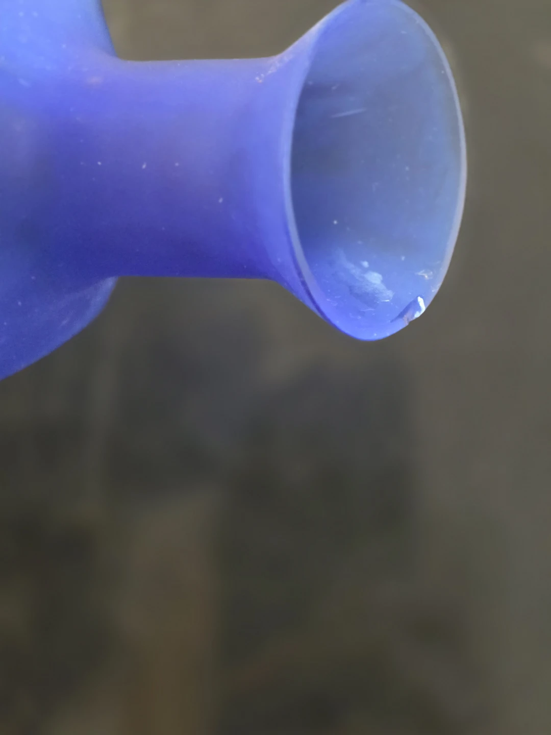 Cobalt Blue vintage Frosted Glass Decorative Bottle - photo 3