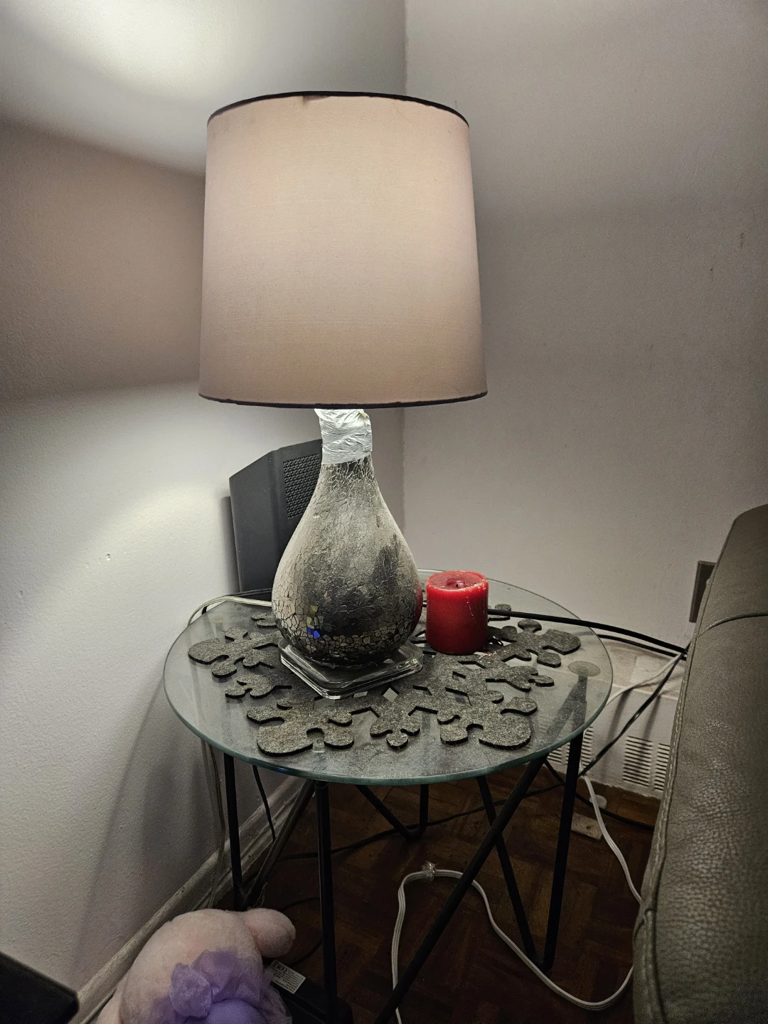 Table Lamp with Textured Base - photo 2