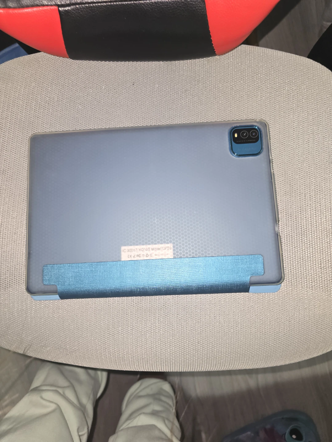Tablet with Blue Case