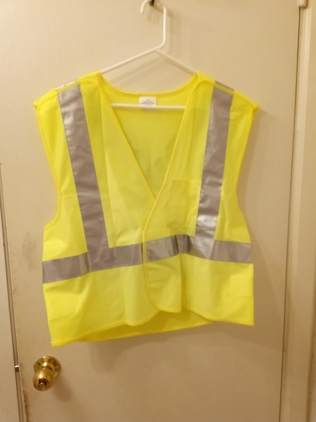 Yellow High-Visibility Safety Vest with Reflective Strips
