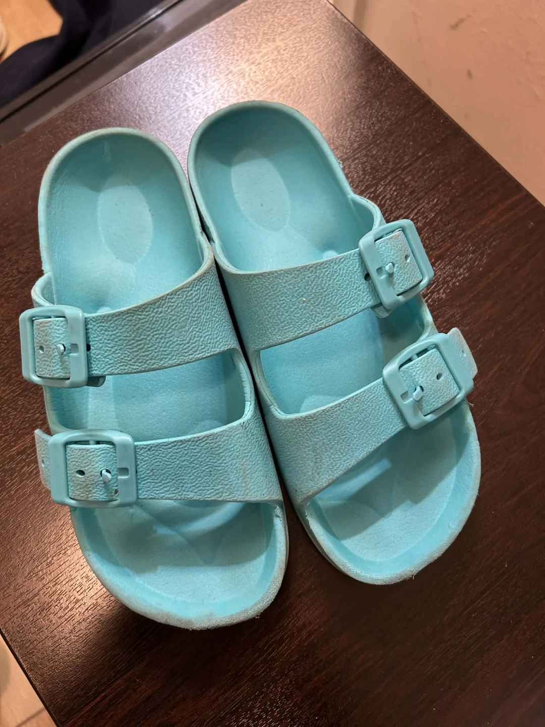 Cute Turquoise Birkenstock Style Sandals
