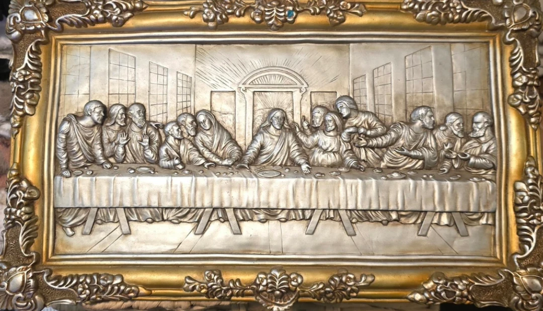 🥕Vintage Antique The Last Supper Relief Art