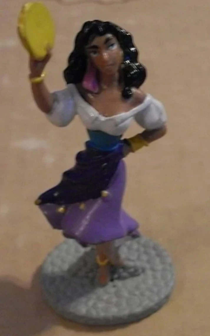 Esmeralda cake topper 2& 1/2 in. figurine with tambourine