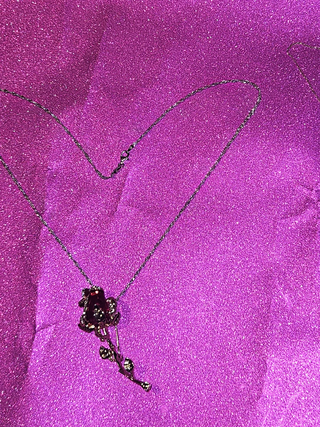 2 Silver S925 with Pendant Necklace with 10k Cluster, Jade, CZ - photo 5