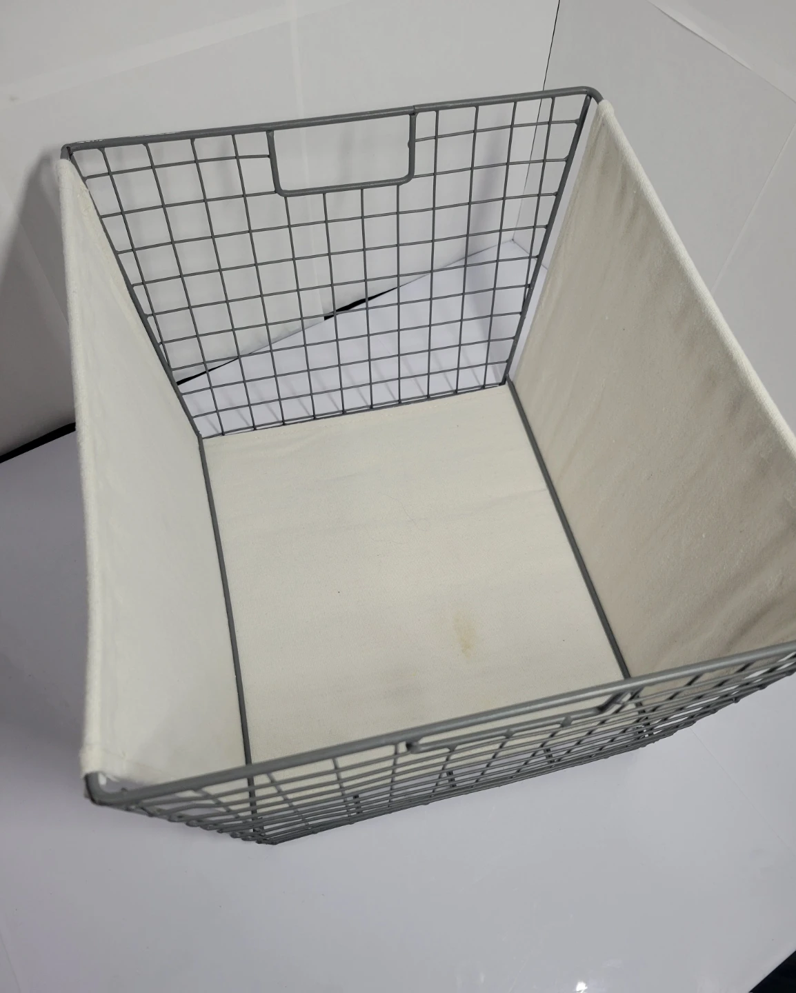 Wire Frame Storage Basket with Canvas Liner - photo 2