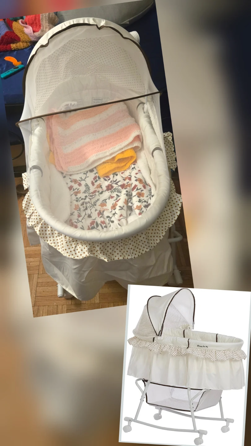 Dream On Me Lacy Portable 2-in-1 Bassinet & Cradle