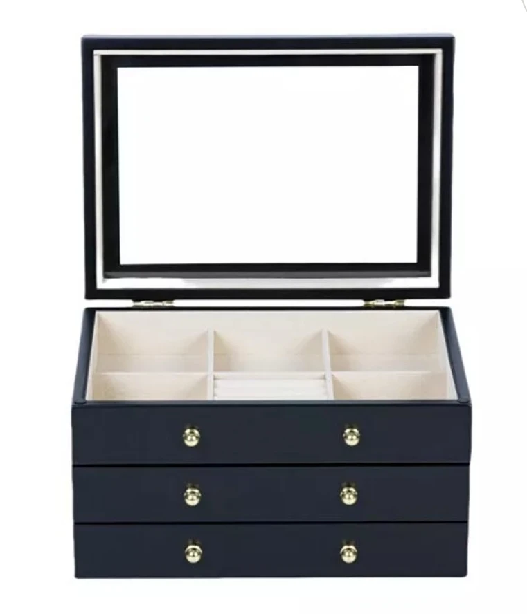 Elegant and high quality Jewelry Box with Glass Top 🧡 - photo 4