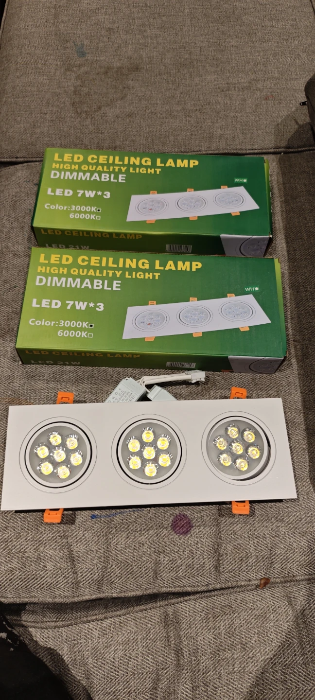 White LED Ceiling Lamp - Dimmable, 21W $30/1 box or $70/3 boxes