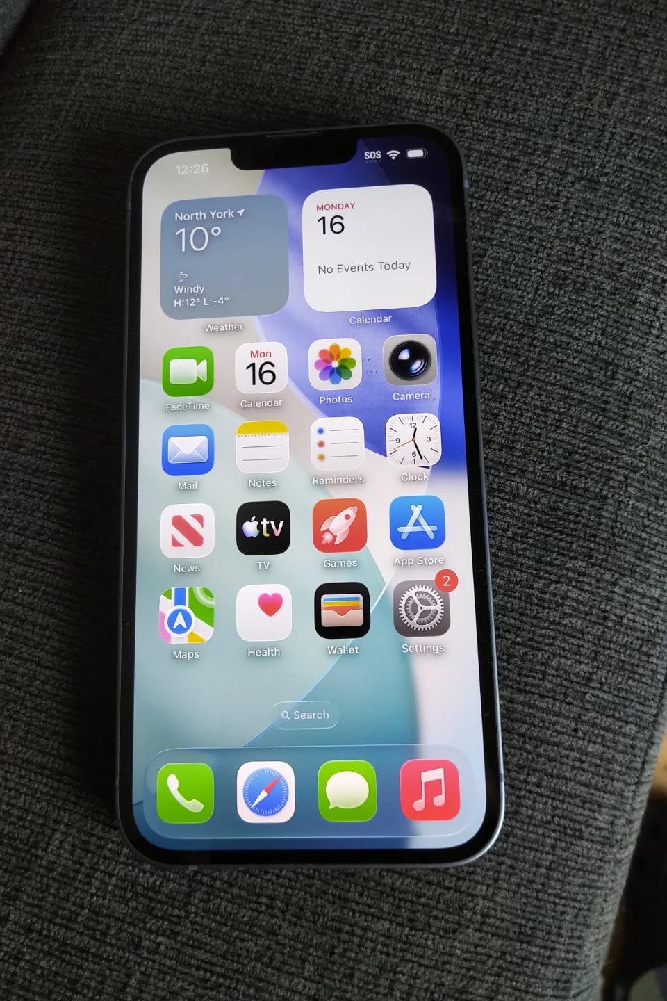Blue Apple iPhone 14-128 gb.