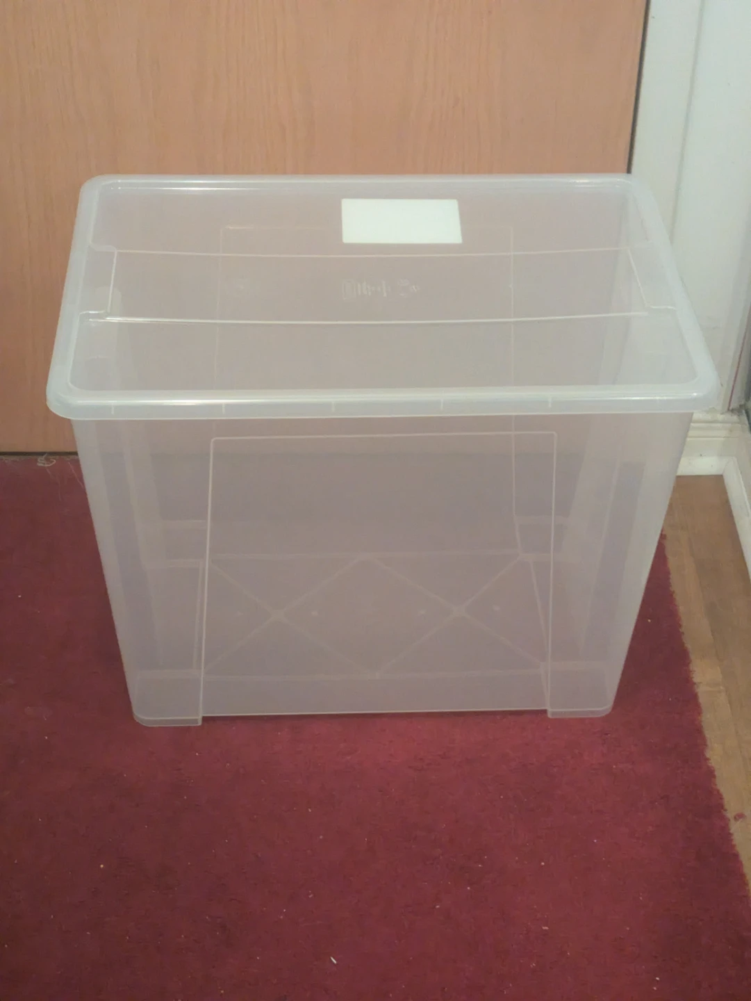 Clear Plastic Storage Bin