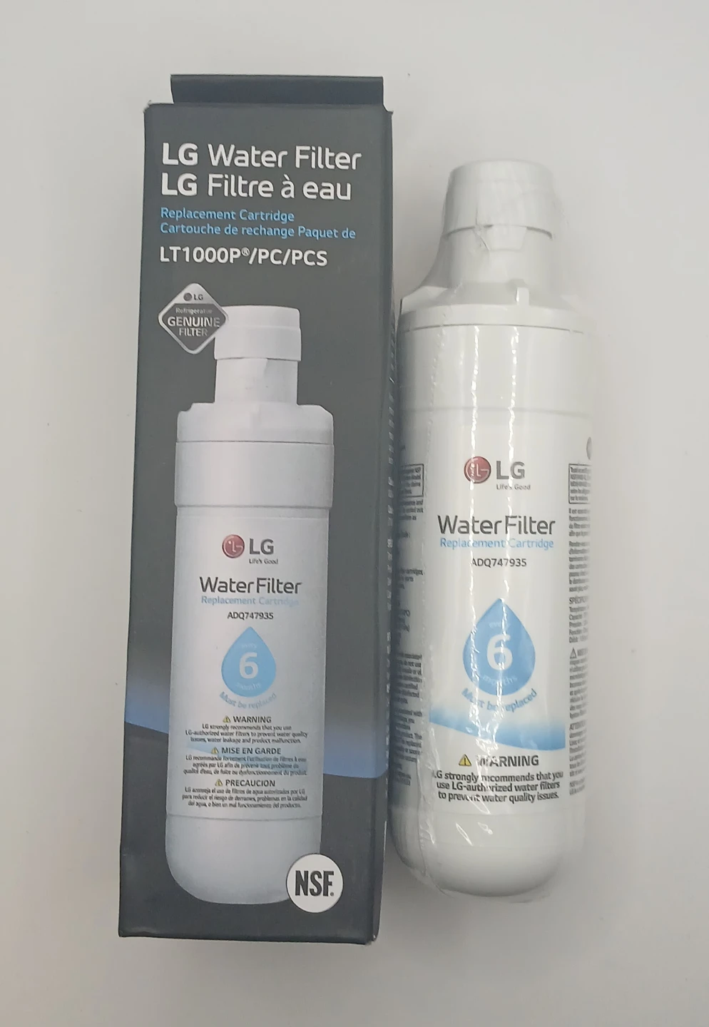 LG Water Filter Replacement Cartridge LT1000P/PC/PCS ADQ747935