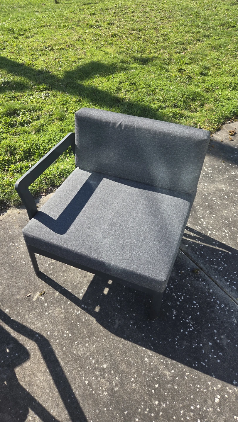 Grey Outdoor Armchair with Cushions - photo 2