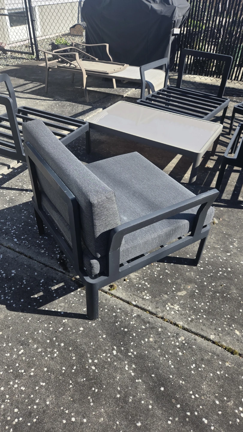 Grey Outdoor Armchair with Cushions - photo 4
