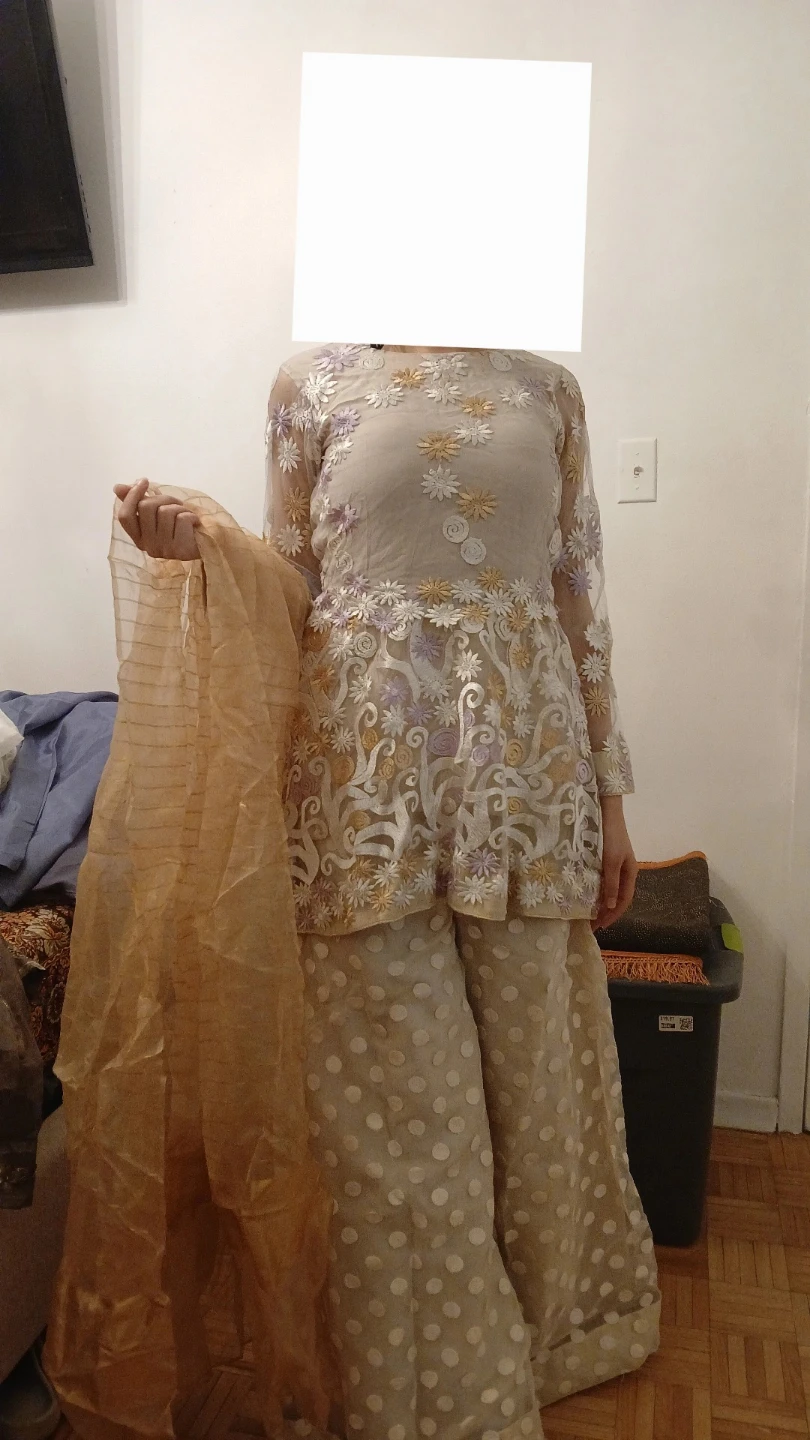 Embroidered Kurti and Pants Set