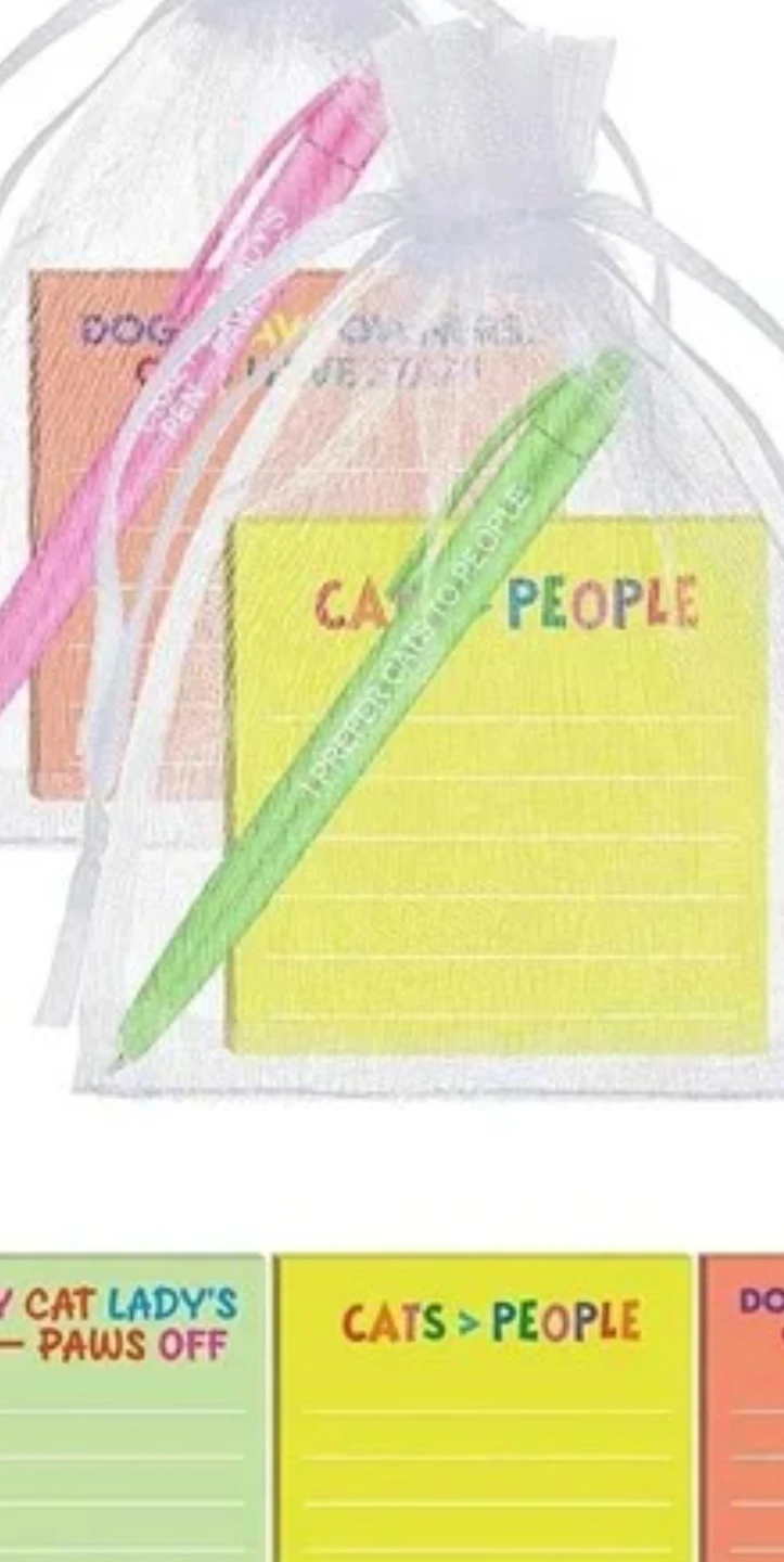 Set of 10 Cat themed Sticky Notes & Pens - photo 2