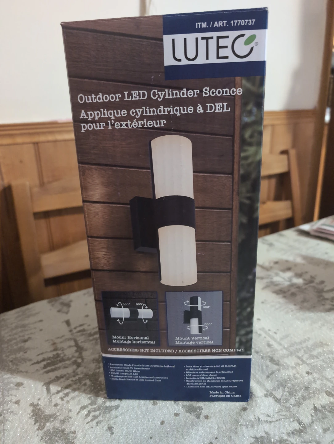Lutec Outdoor LED Cylinder Sconce (set of 2)