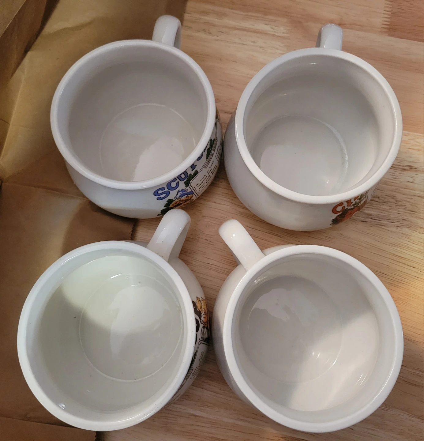 Vintage Lot of 4 Nice Soup Recipe Mugs - photo 2