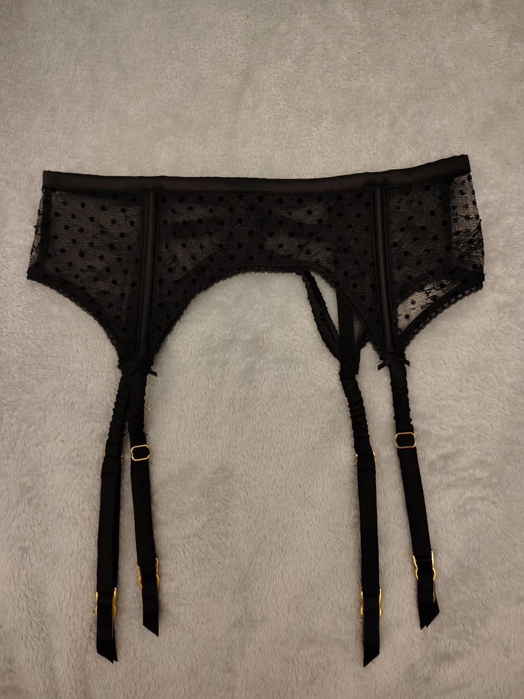 Victoria's secret Black Lace Garter Belt Dream Angels - size XS
