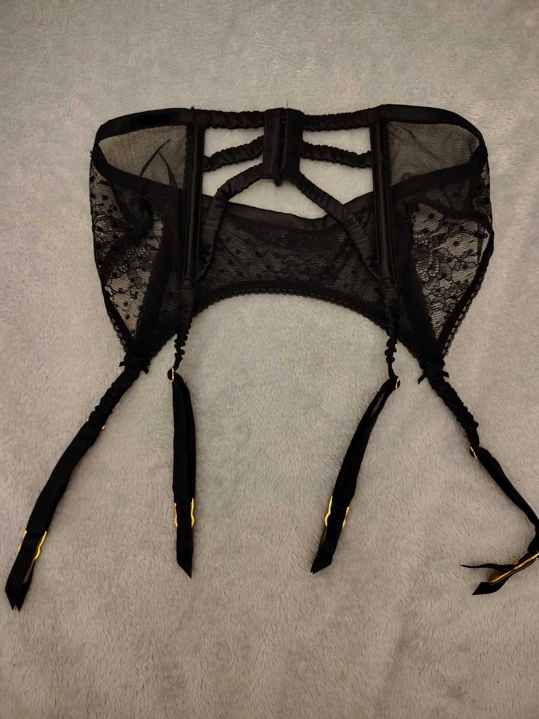 Victoria's secret Black Lace Garter Belt Dream Angels - size XS - photo 2