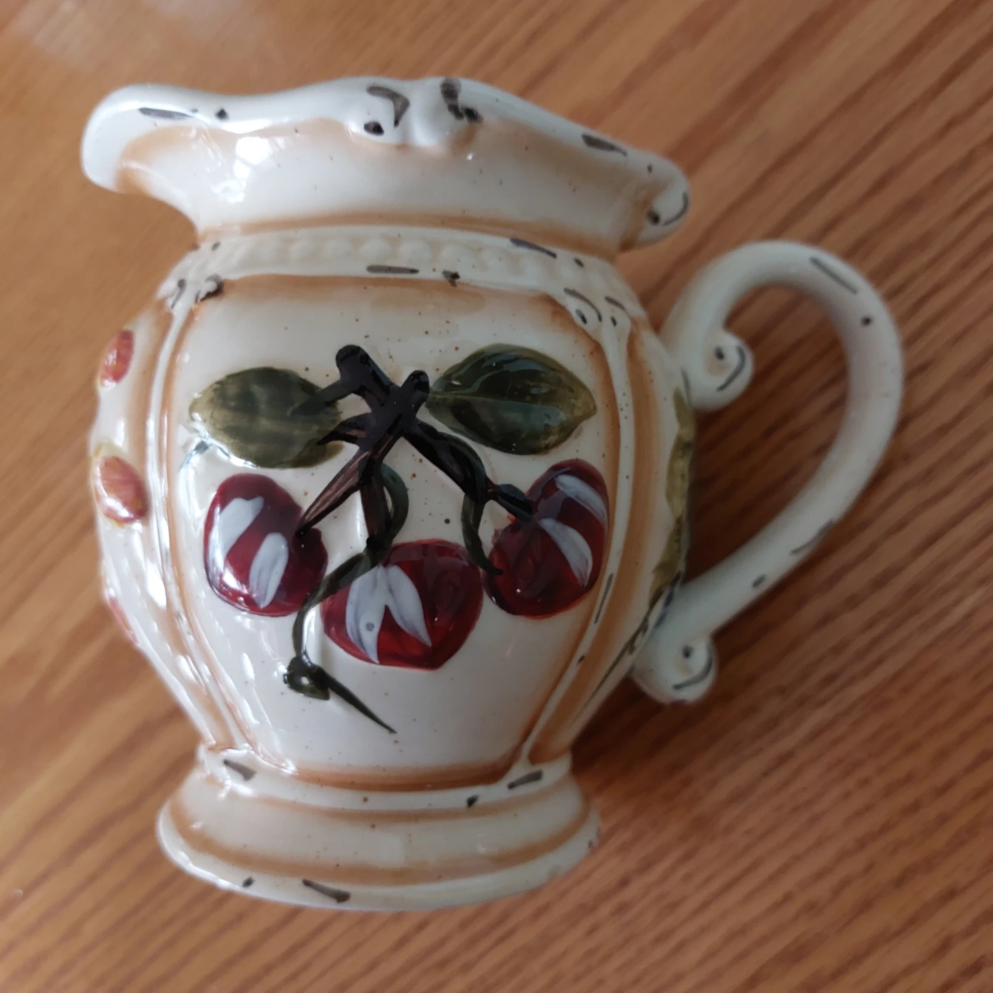 Ceramic Pitcher with Cherry and Grape Design - photo 3