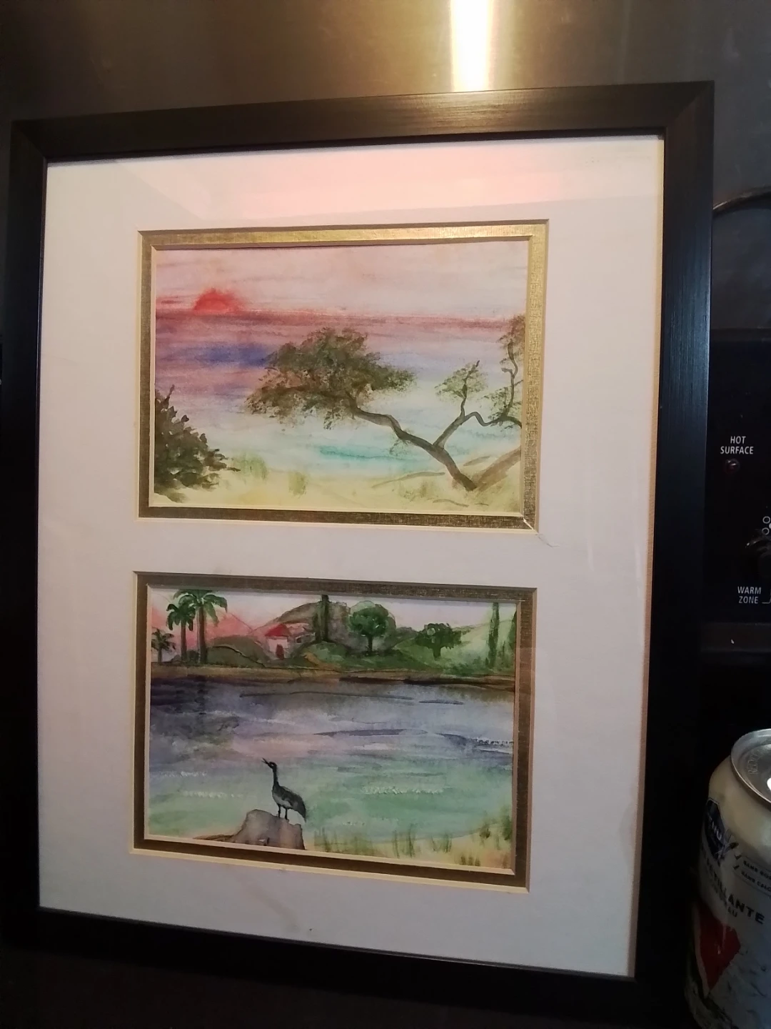 Framed 2 Watercolour Paintings 12x15"