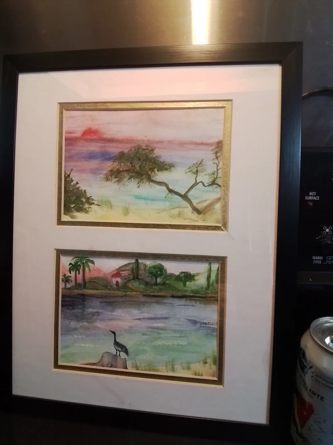 Framed 2 Watercolour Paintings 12x15" - photo 2