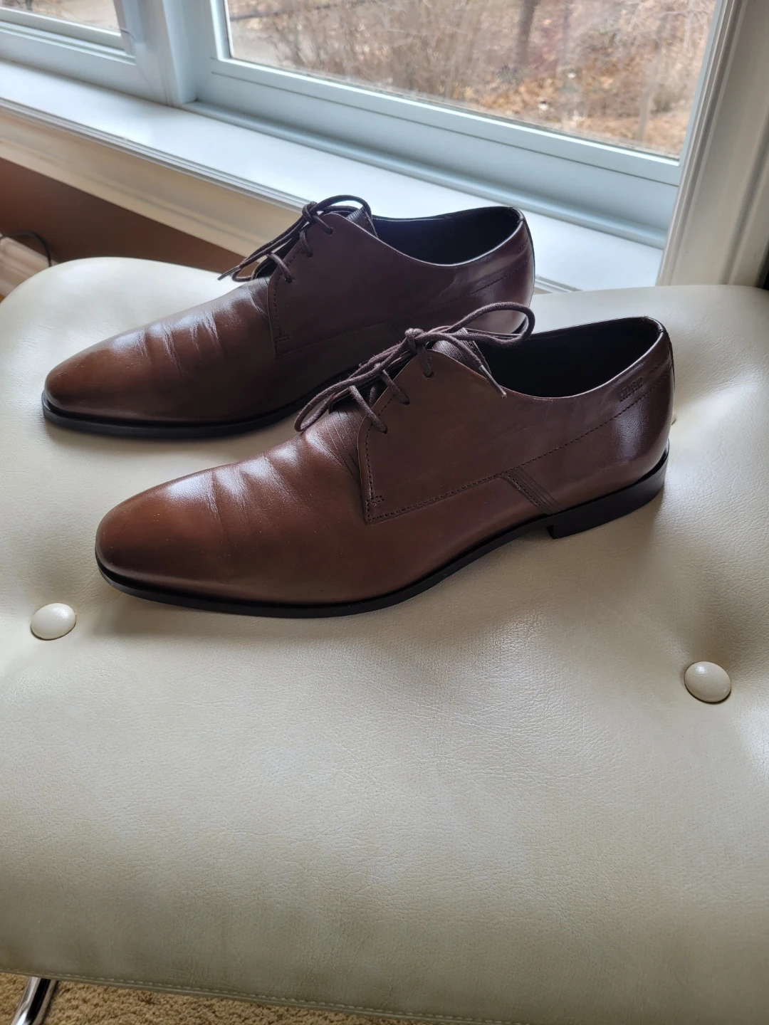 Hugo Boss Brown Leather Lace-Up Dress Shoes - photo 2