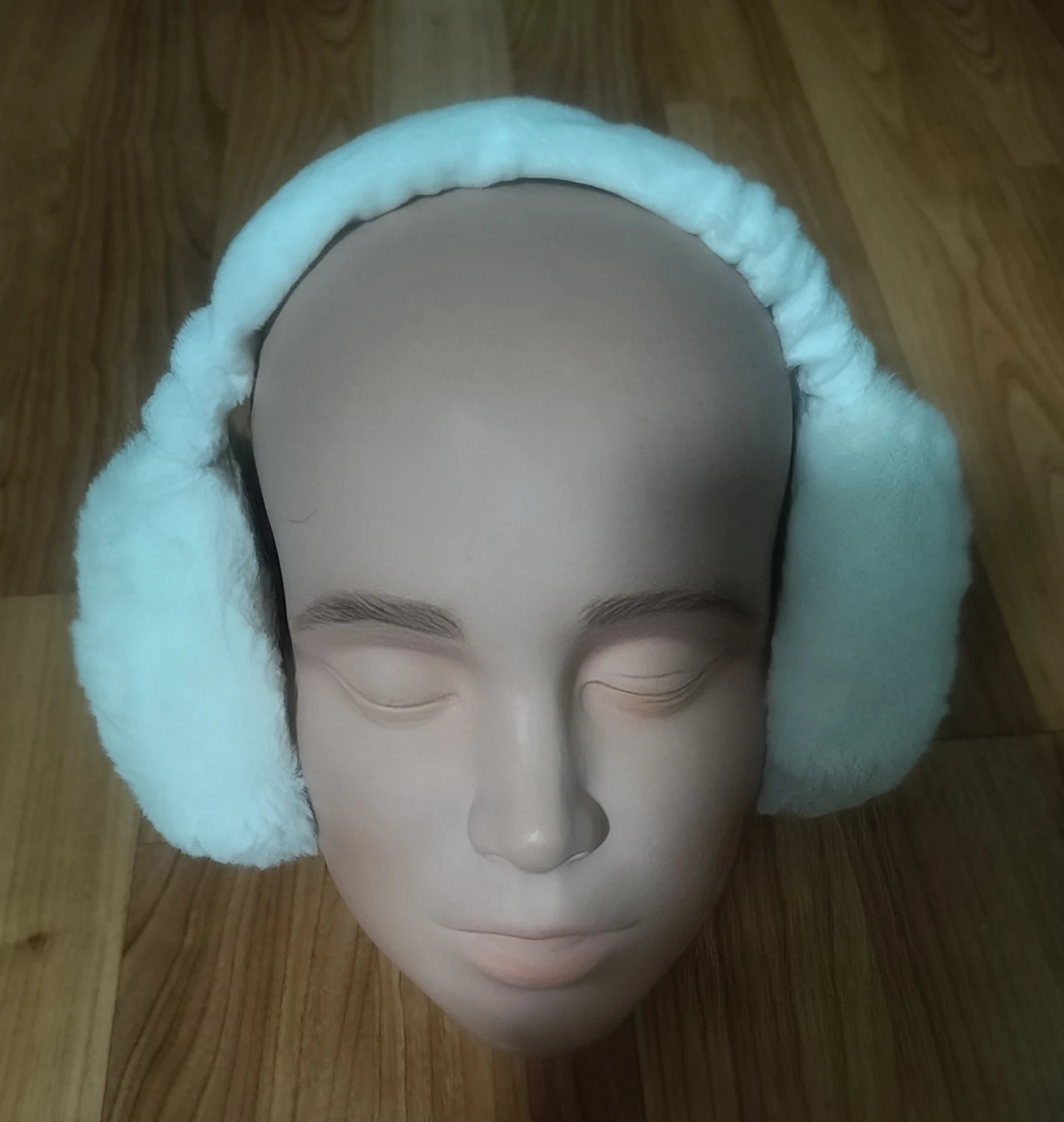 White Fuzzy Earmuffs - photo 2
