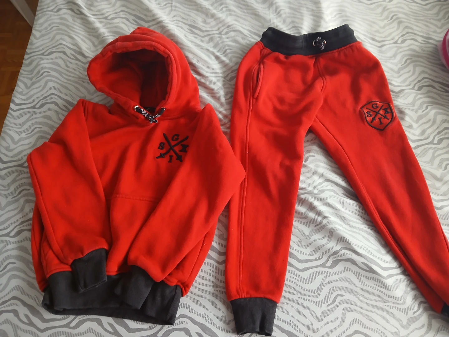Red SGX Six Hoodie and Pants Set