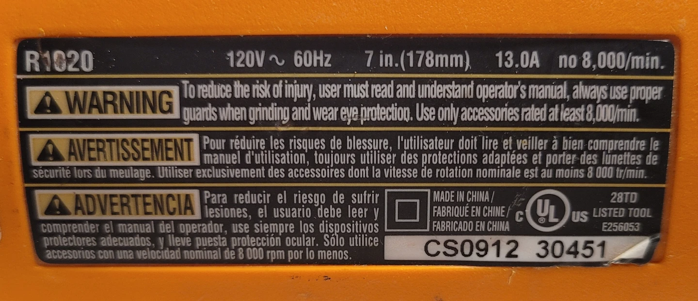 Ridgid R1020 7 inch (178mm) Angle Grinder - photo 3