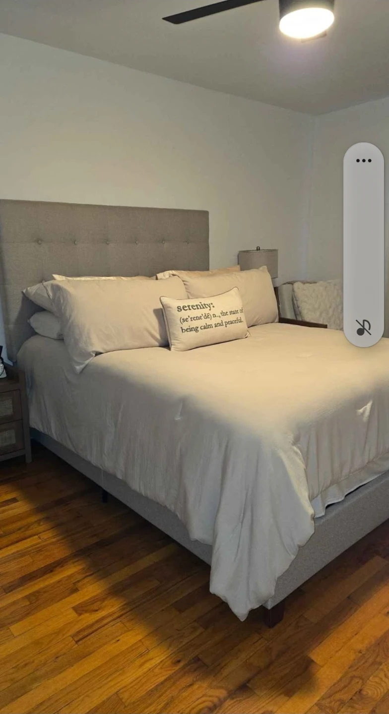 Queen Bed Frame with Tufted Headboard - photo 2